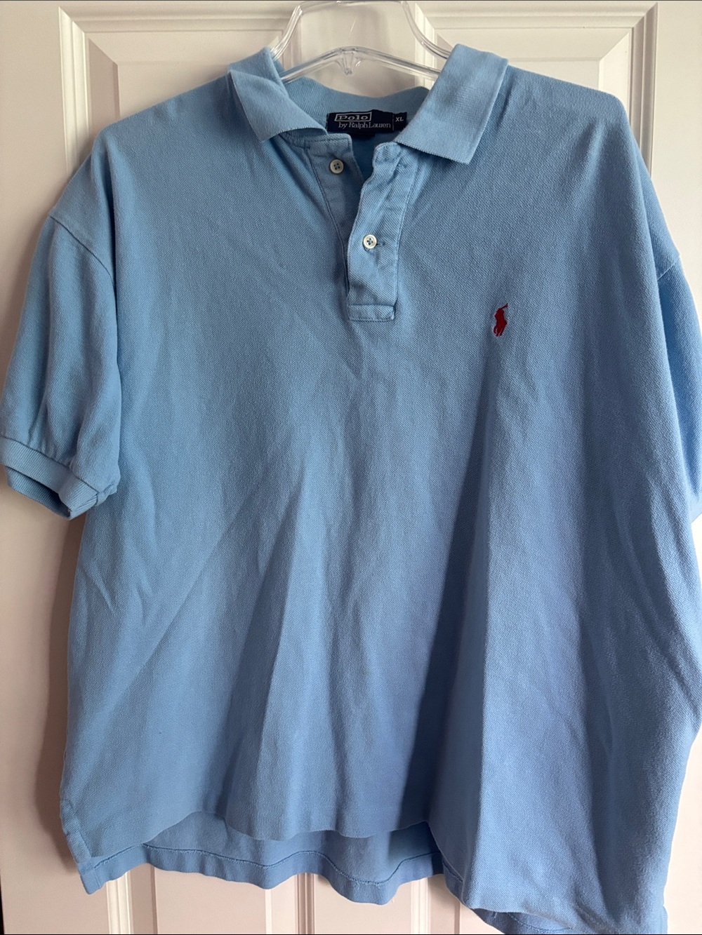 Polo by Ralph Lauren Light Blue Polo with Red Logo